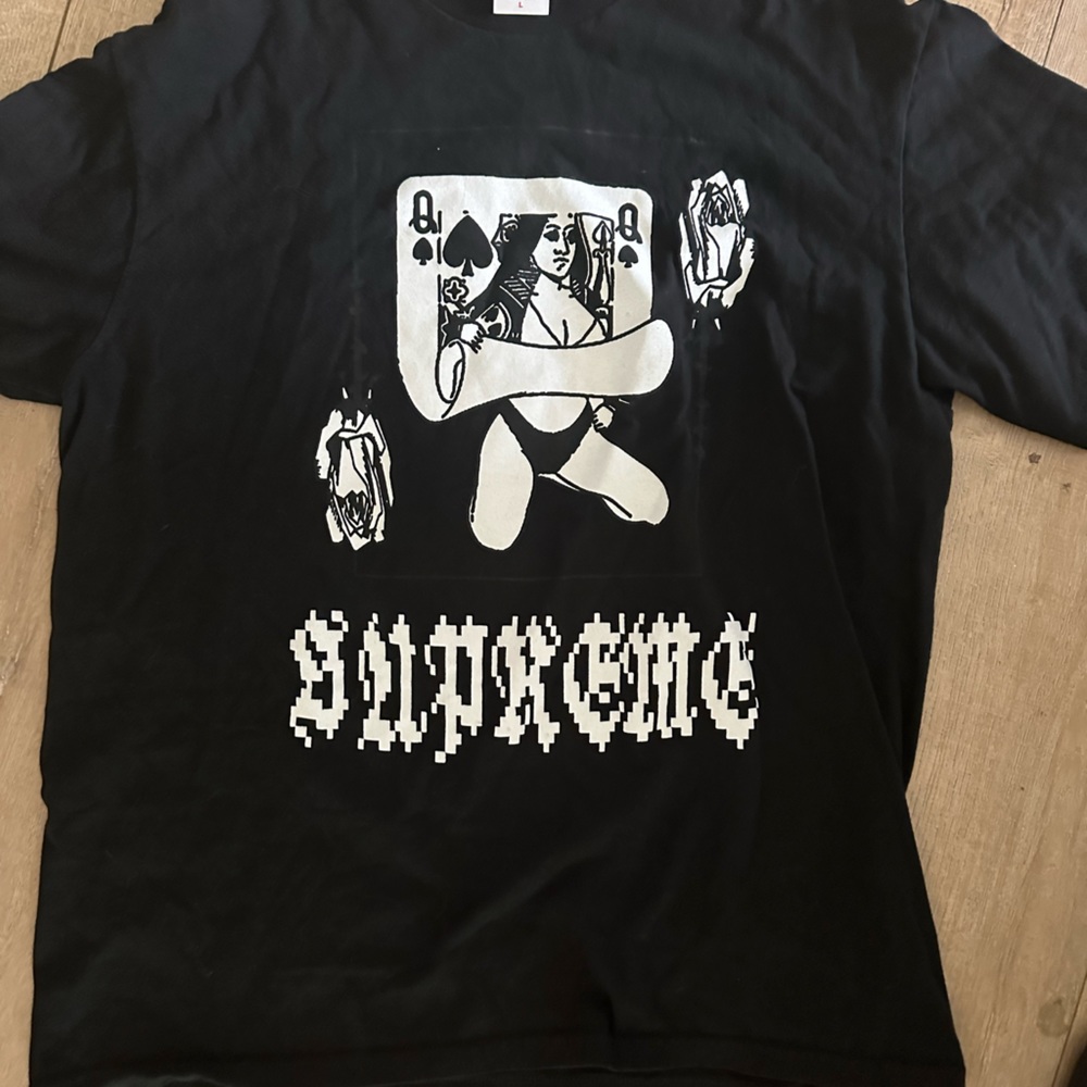 Size Large, Black Supreme T-shirt